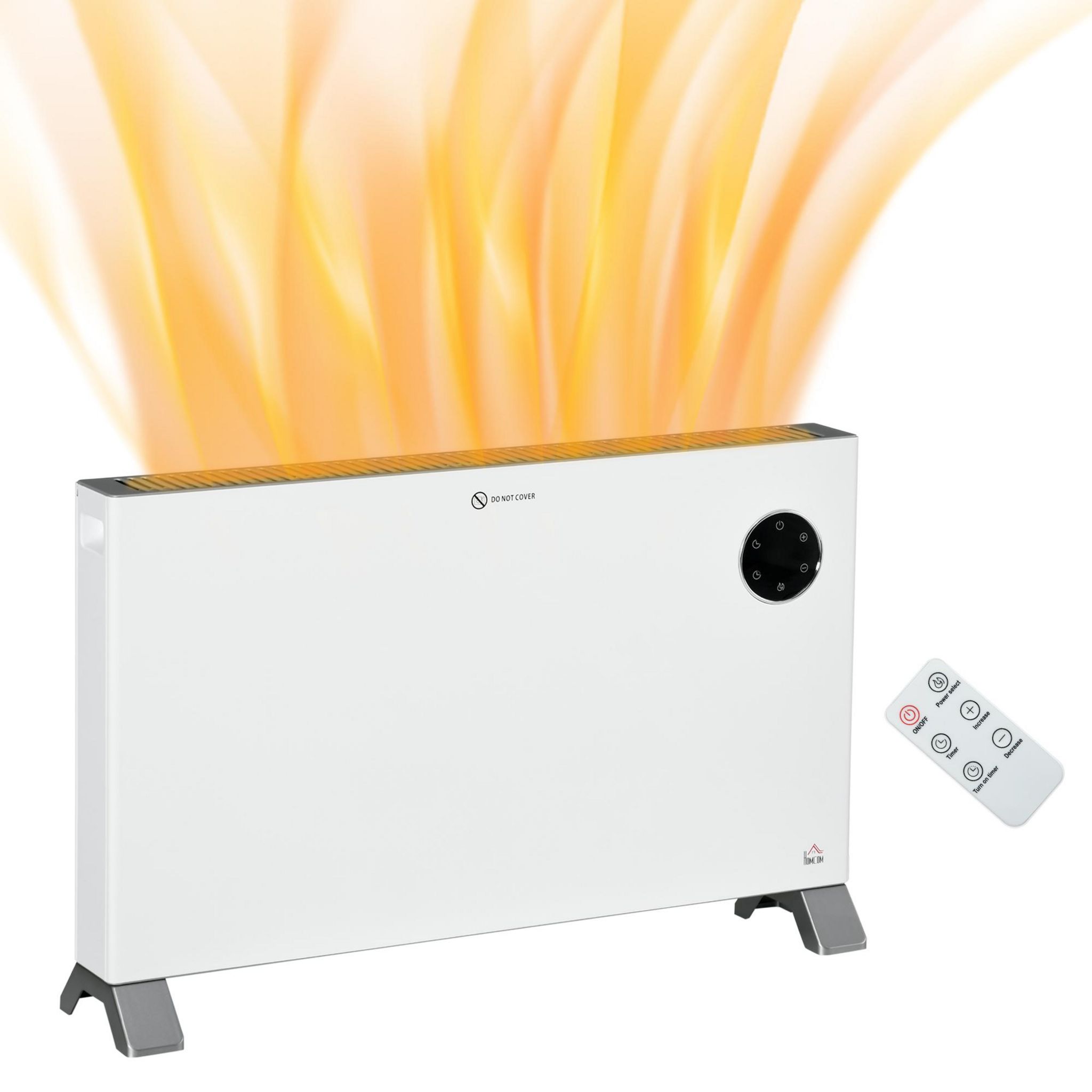 MaxxHome Radiateur Électrique 2000W - Chauffage 3 Niveaux Avec Timer 24h - Noir Classe A