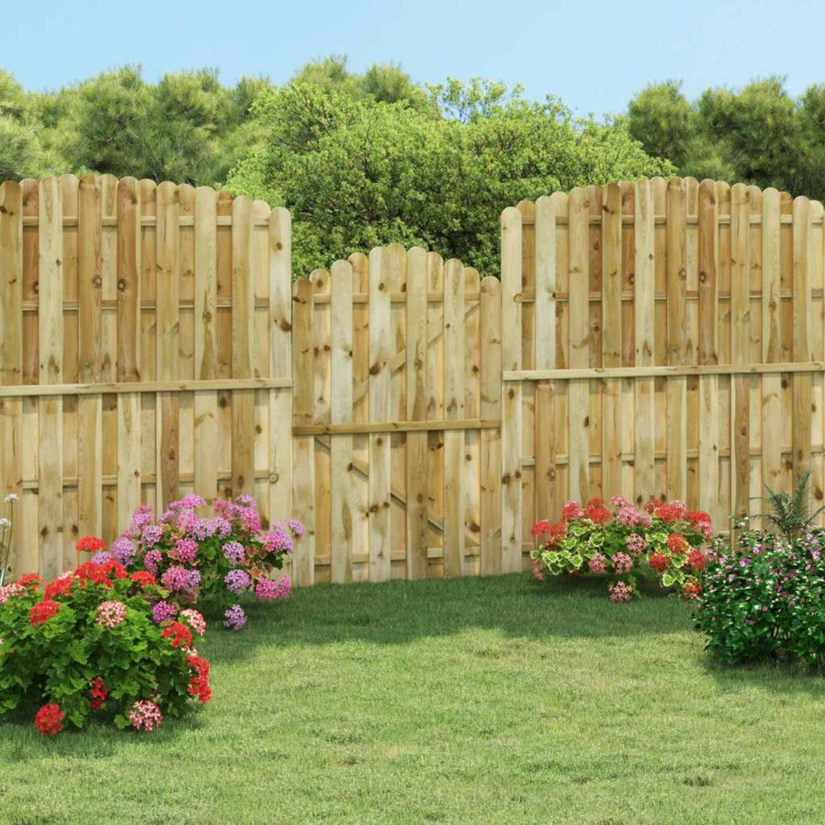 VIDAXL Portail de jardin Bois de pin impregne 100x150 cm