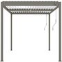 Voir la diapositive 1 : Habitat et Jardin Pergola bioclimatique  Windsor  - 3 x 4 m - Taupe