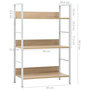 Voir la diapositive 6 : VIDAXL Bibliotheque a 3 niveaux chene 60x27,6x90,5cm bois d'ingenierie
