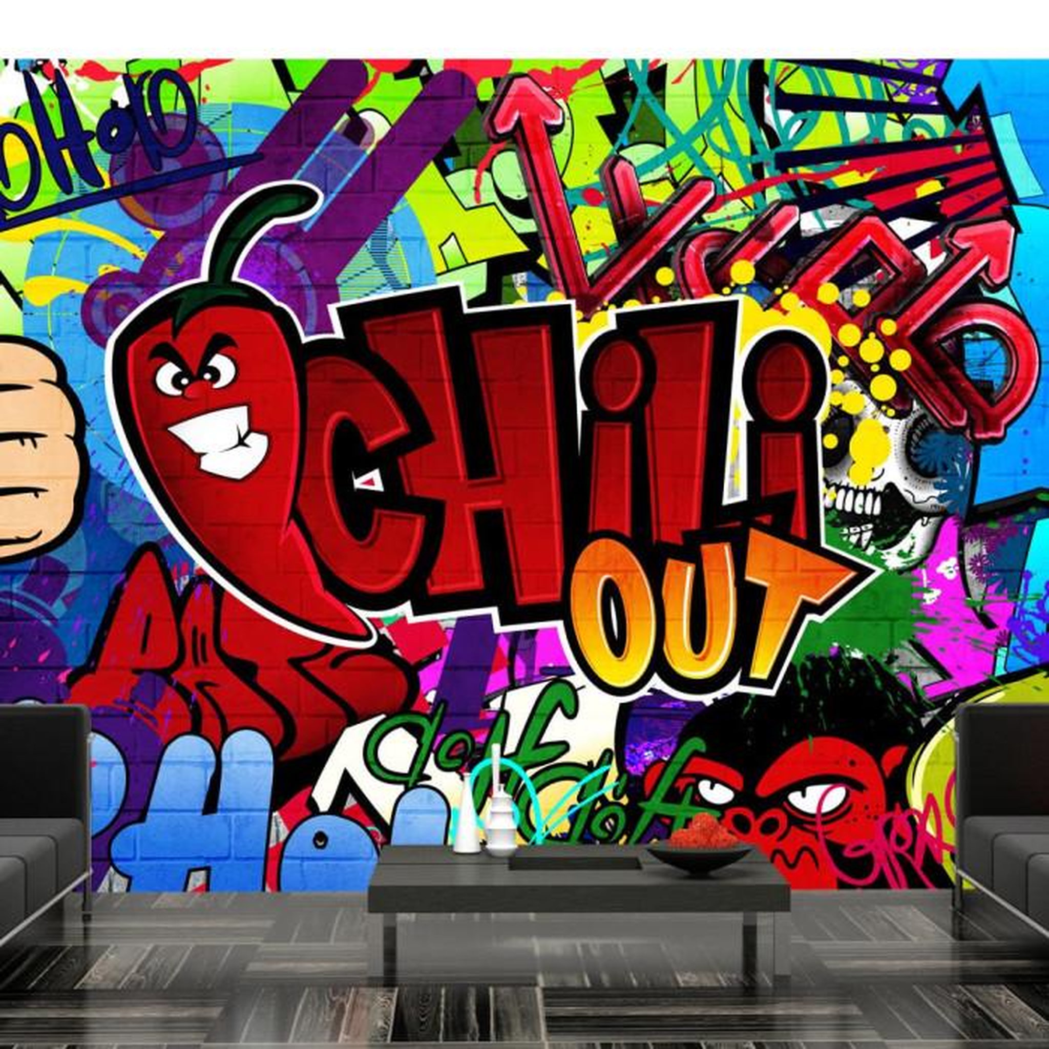 Paris Prix Papier Peint  Chili Out. Coloris disponibles : Multicolore