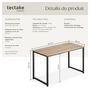 Voir la diapositive 6 : tectake Bureau Style industriel Grand espace pour les jambes