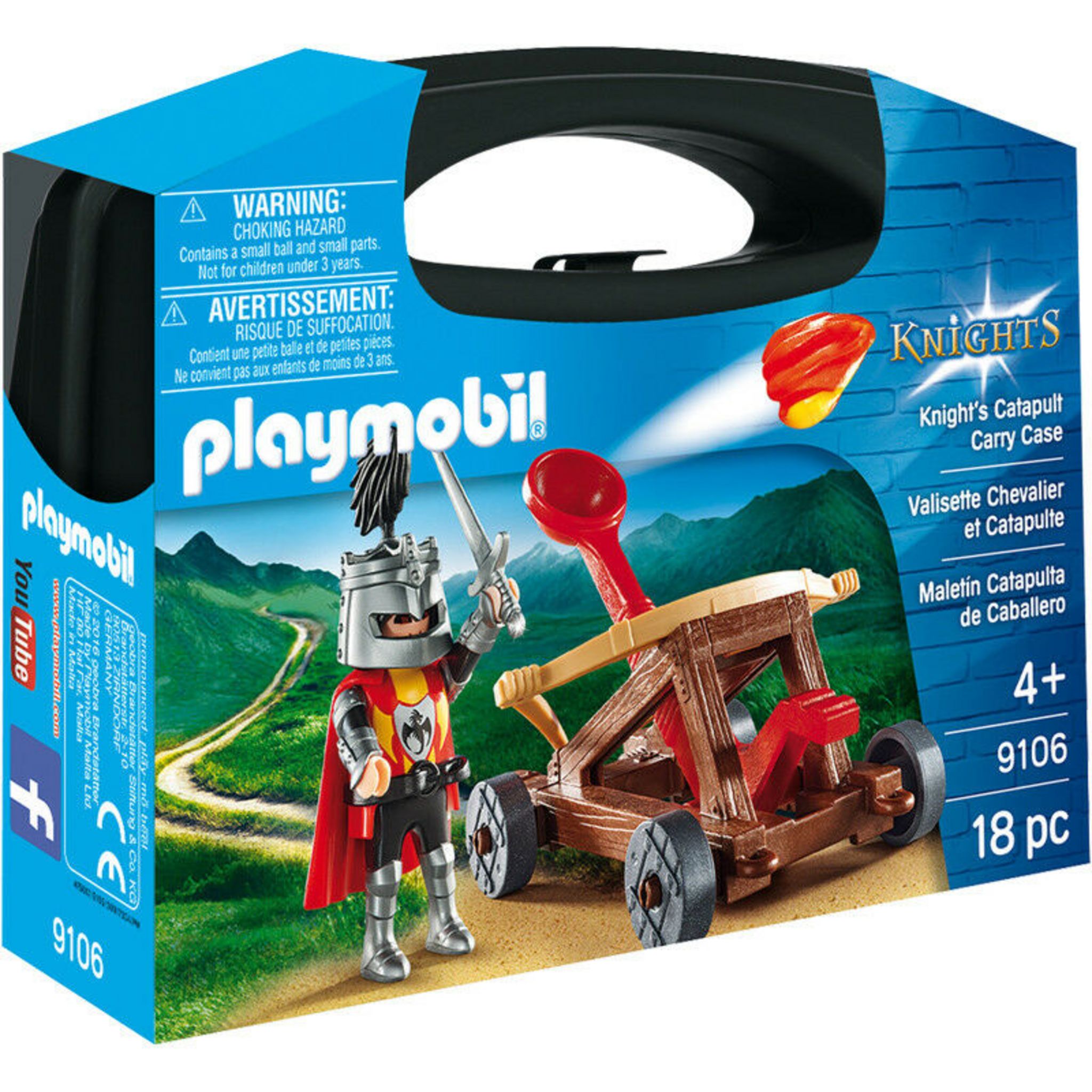 Playmobil Knights Valisette - Chevalier Et Entraînement 70106 - Neuf Sous Blister