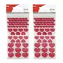 Artemio 348 stickers coeurs à paillettes roses