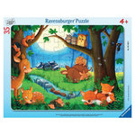 RAVENSBURGER Puzzle cadre 30-48 pieces Les petits animaux s'endorment