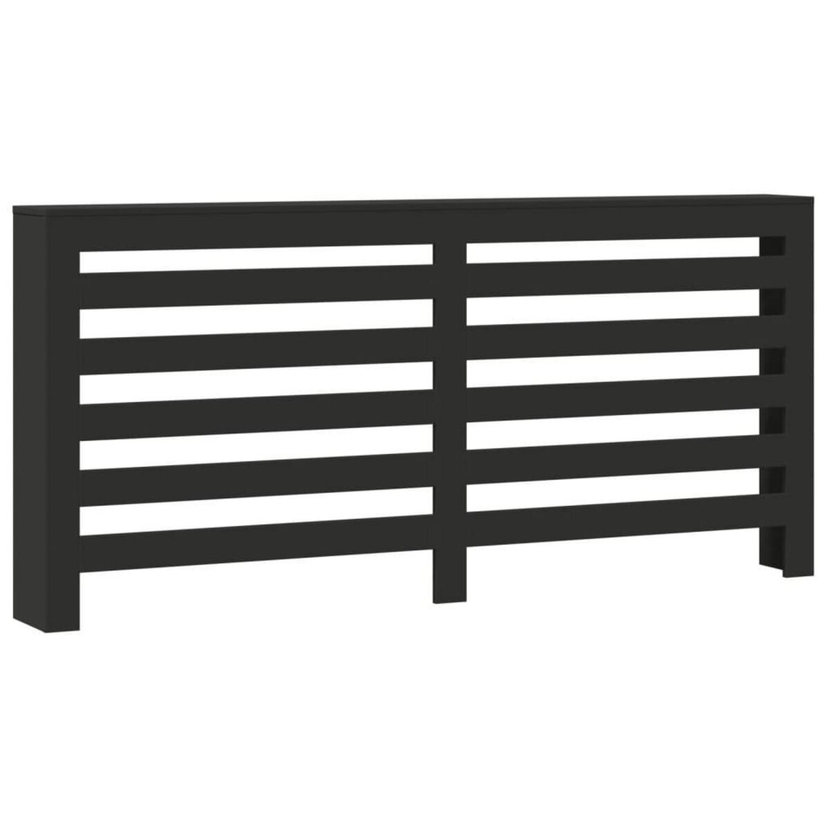 VIDAXL Cache-radiateur noir 175x20x82 cm bois d'ingenierie