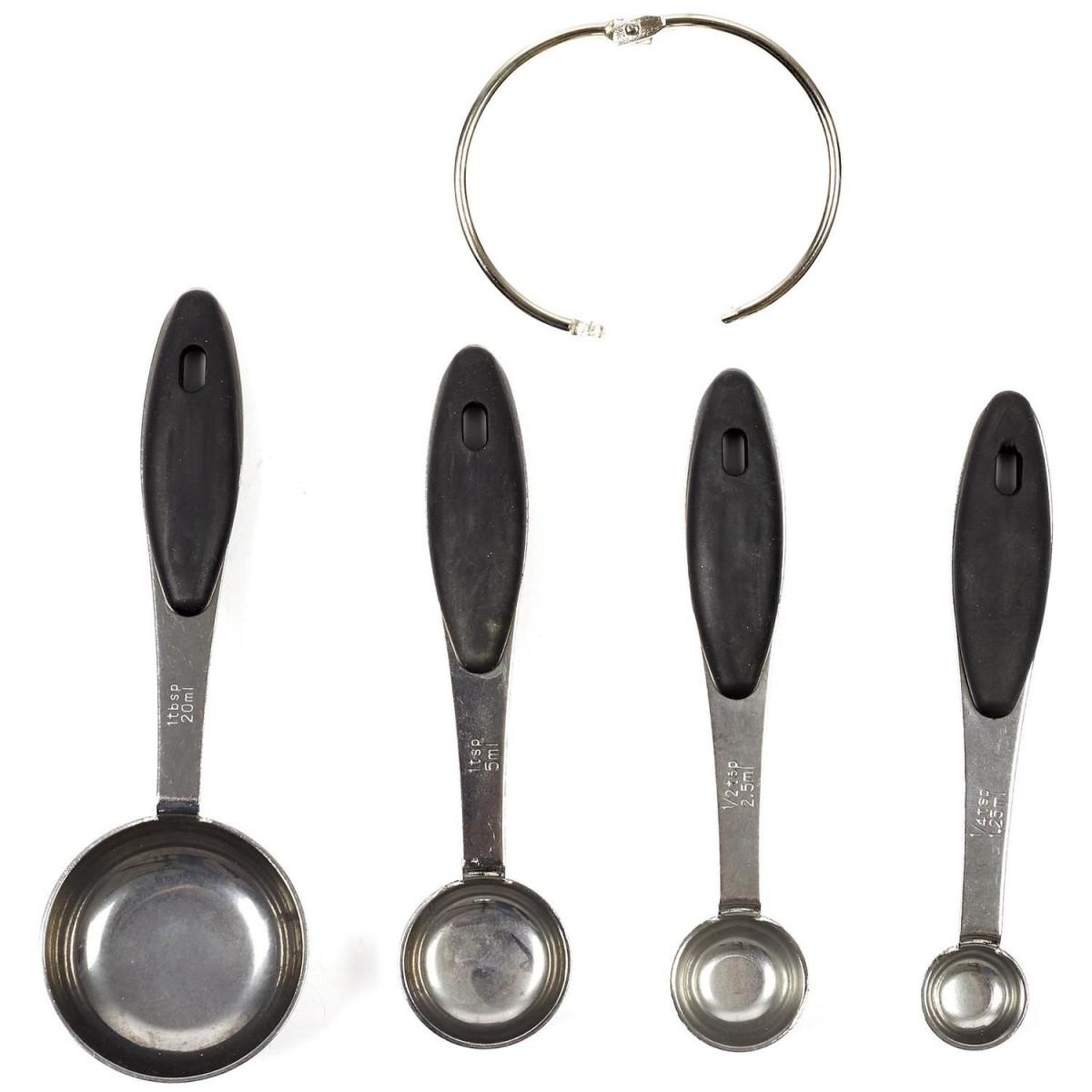 Voir la diapositive 1 : COOK CONCEPT Lot de 4 Cuillères à Doseur  Mesure  17cm Argent