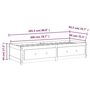 Voir la diapositive 6 : VIDAXL Lit de jour sans matelas marron miel 80x200 cm bois pin massif
