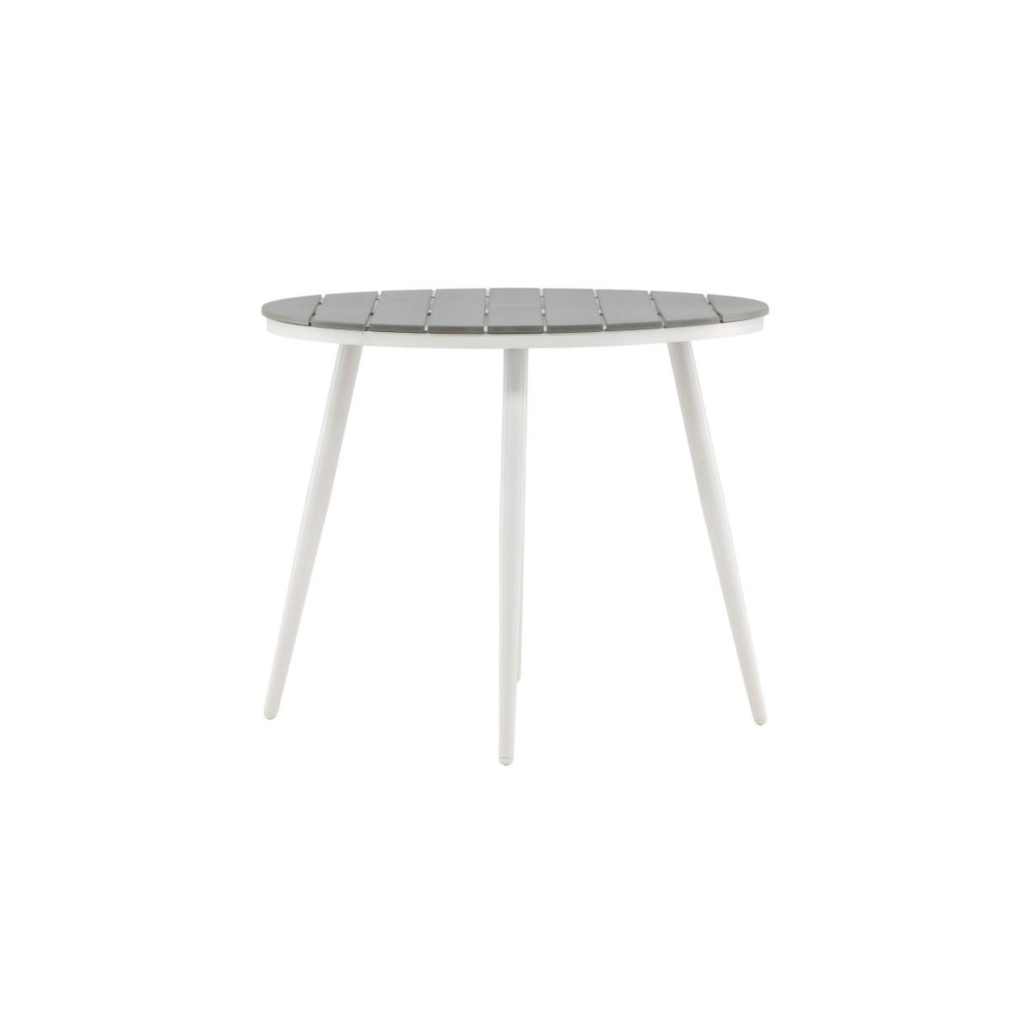 Voir la diapositive 2 : Paris Prix Table de Jardin Ronde  Break  90cm Gris