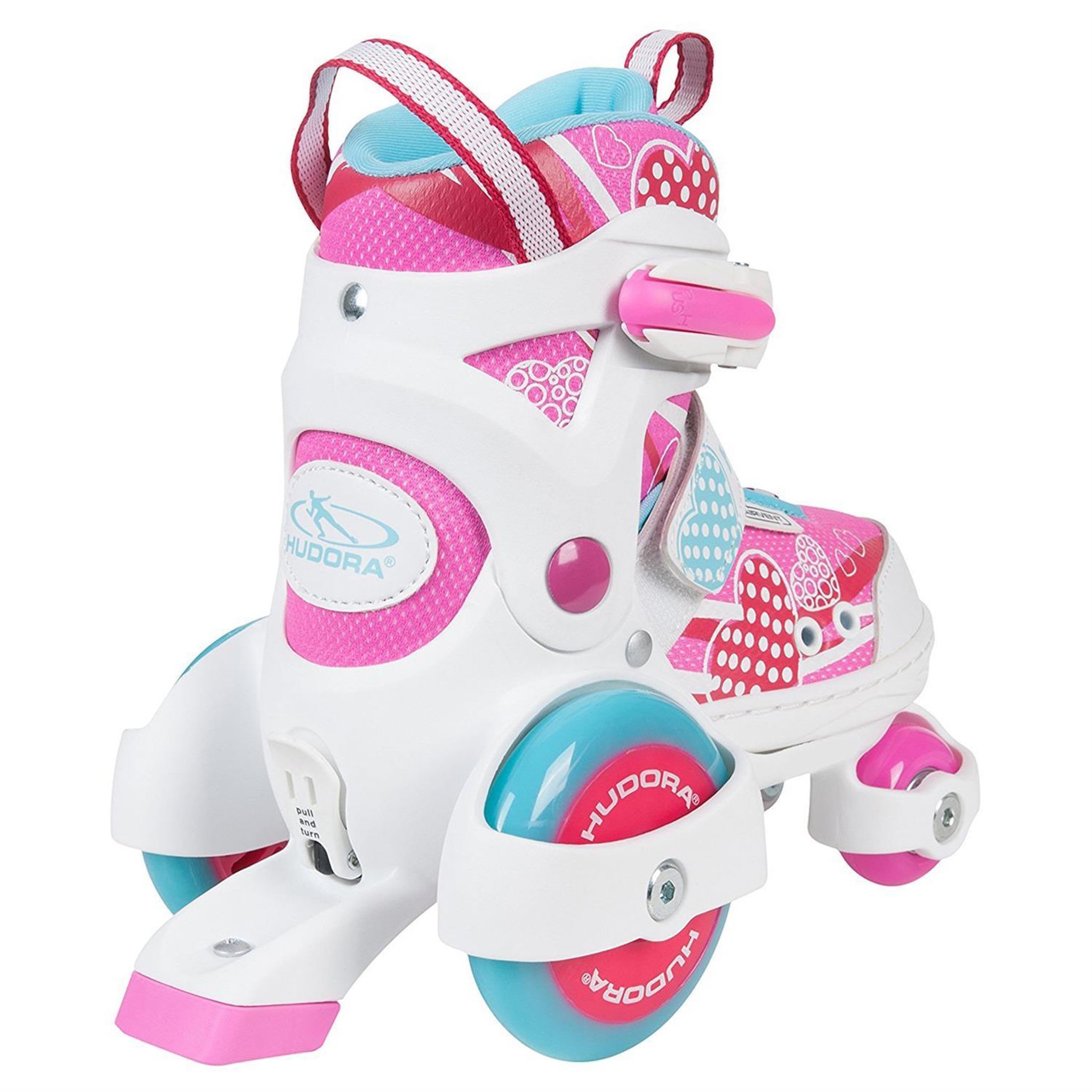 Voir la diapositive 3 : HUDORA Firts Quad Girl, mon premier roller. Taille 26-29