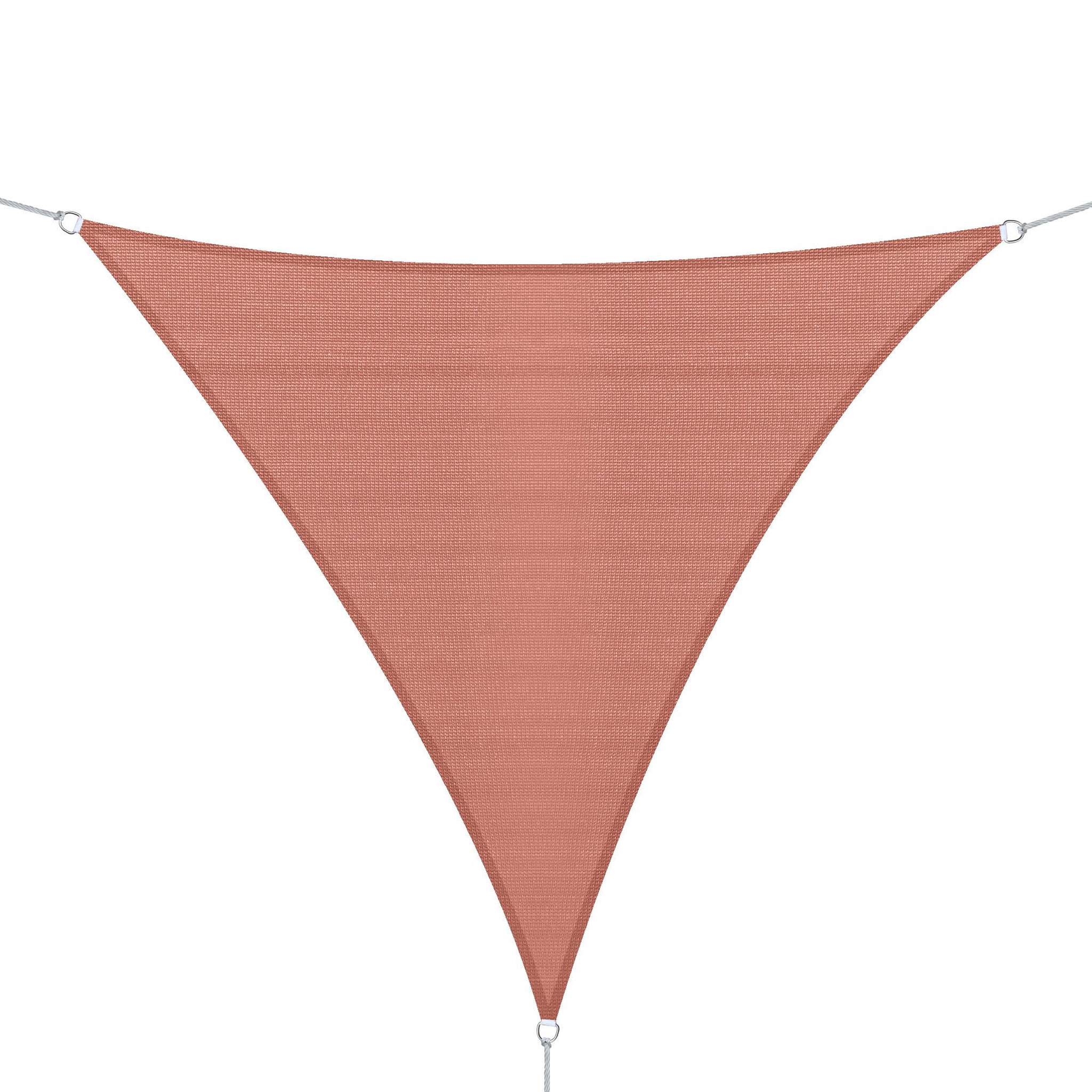 OUTSUNNY Voile d'ombrage triangulaire grande taille 4 x 4 x 4 m polyéthylène haute densité résistant aux UV rouille