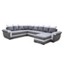 Voir la diapositive 6 : BEST MOBILIER Henry - canapé panoramique d'angle réversible - 7 places - convertible avec coffre - en tissu et pu