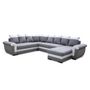 Voir la diapositive 6 : BEST MOBILIER Henry - canapé panoramique d'angle réversible - 7 places - convertible avec coffre - en tissu et pu
