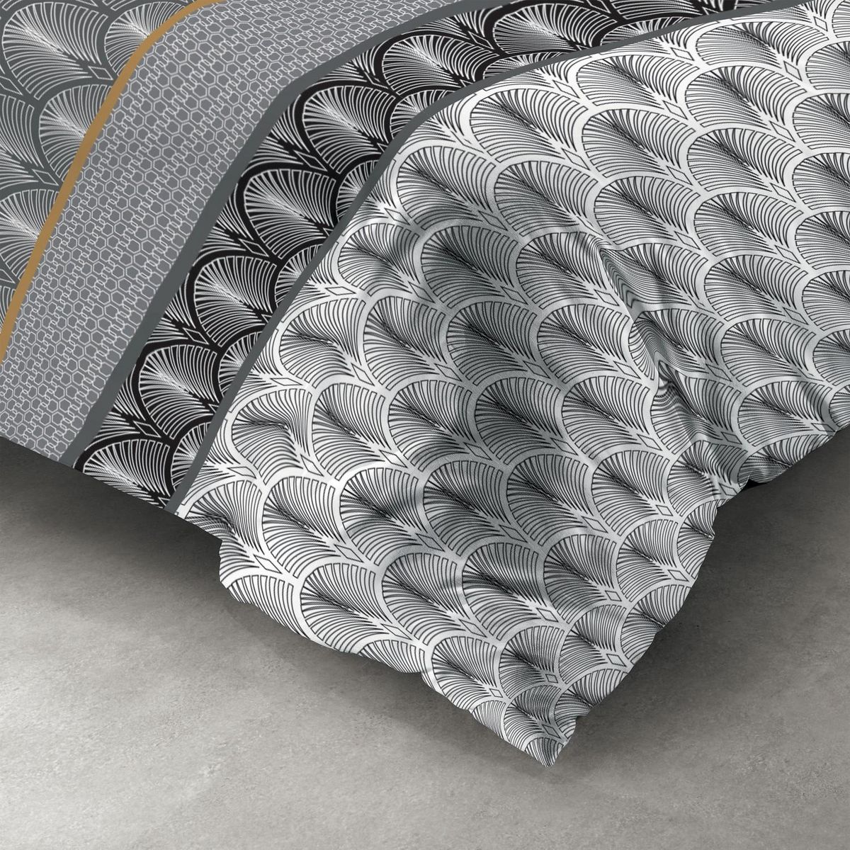 Les Ateliers du Linge Parure housse de couette sakigold