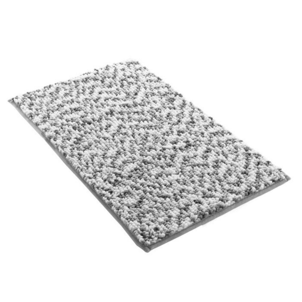 Paris Prix Tapis de Bain  Friza  45x75cm Blanc & Gris
