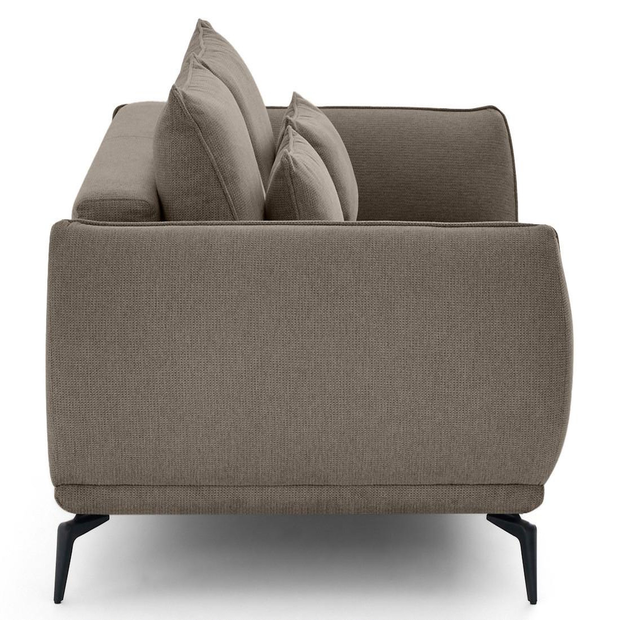 Voir la diapositive 4 : LISA DESIGN Arica - canapé droit 2 places en tissu texturé