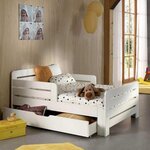 Paris Prix Pack - Lit Évolutif Enfant, Tiroir & Matelas  Jumper  90x140cm Blanc