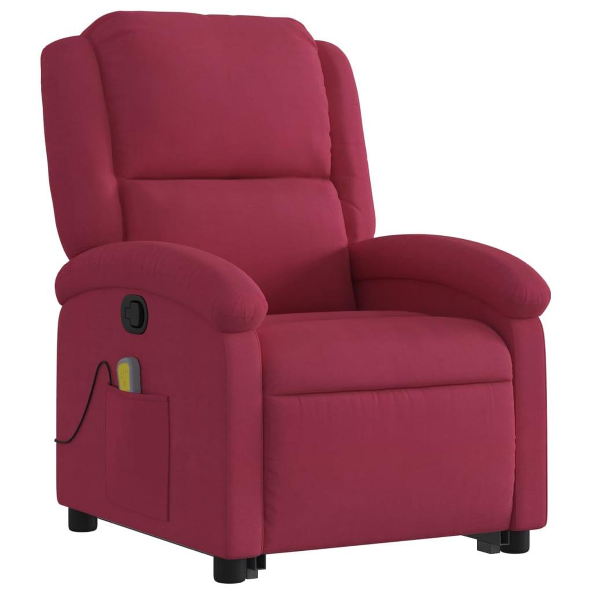 Voir la diapositive 4 : VIDAXL Fauteuil de massage inclinable Rouge bordeaux Velours