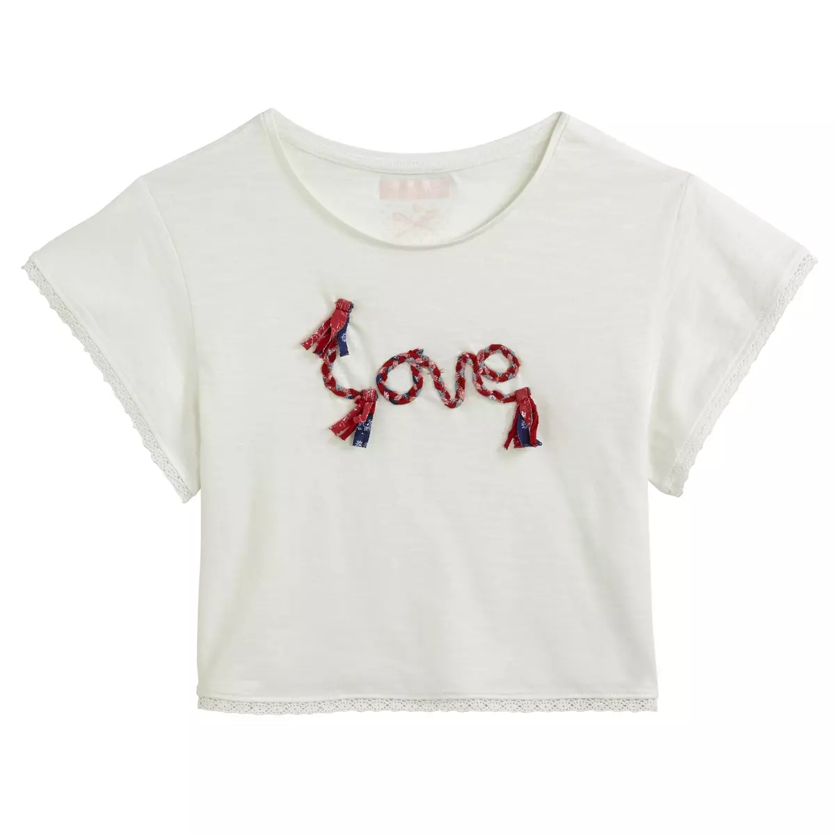 IN EXTENSO Tee-shirt court manches courtes "Love" fille