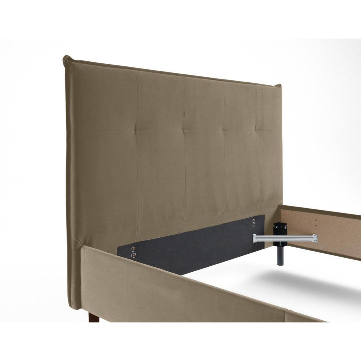 BEST MOBILIER Dali - cadre de lit - 140x190 - en velours