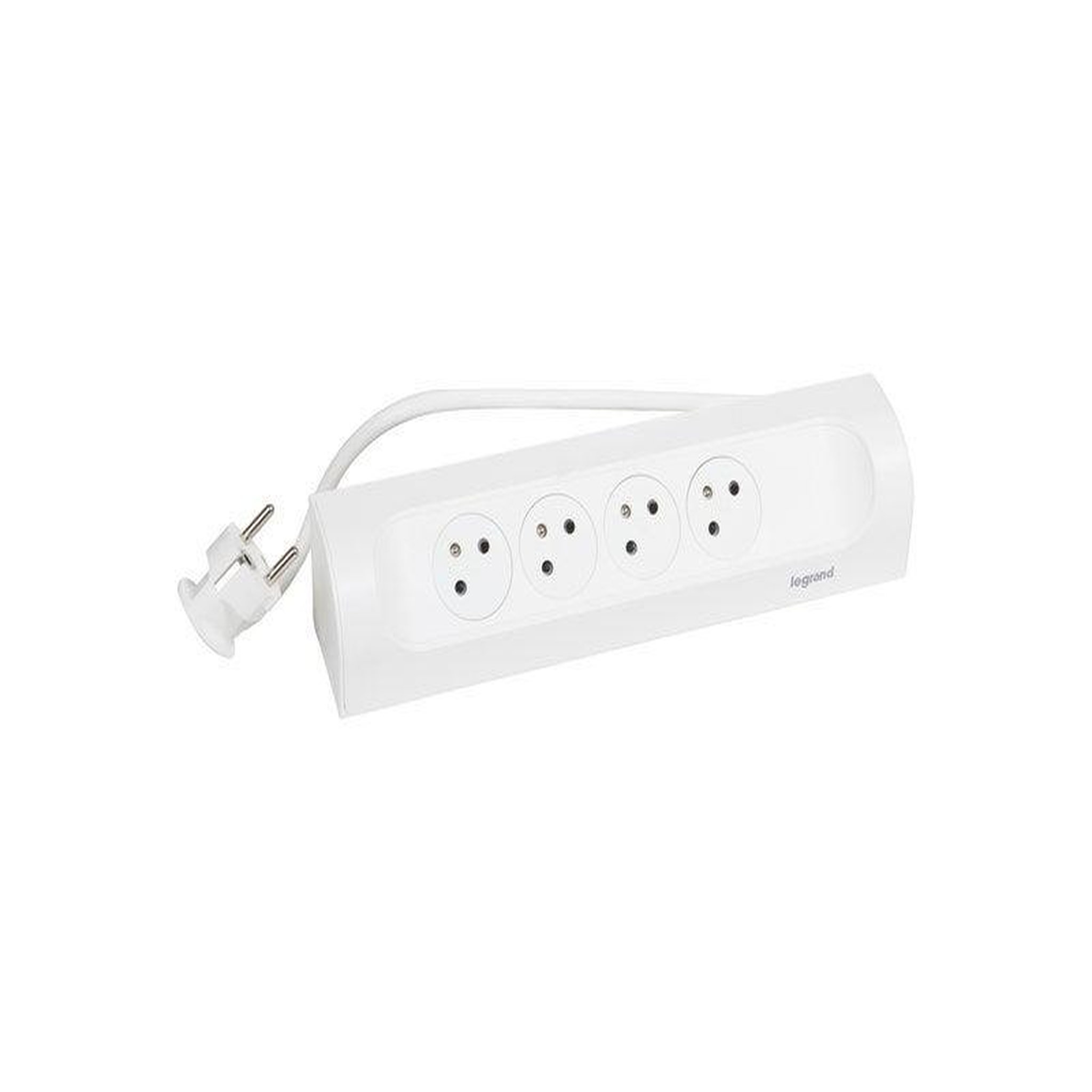 Legrand Multiprise Filaire Compact, 4 Prises Blanc