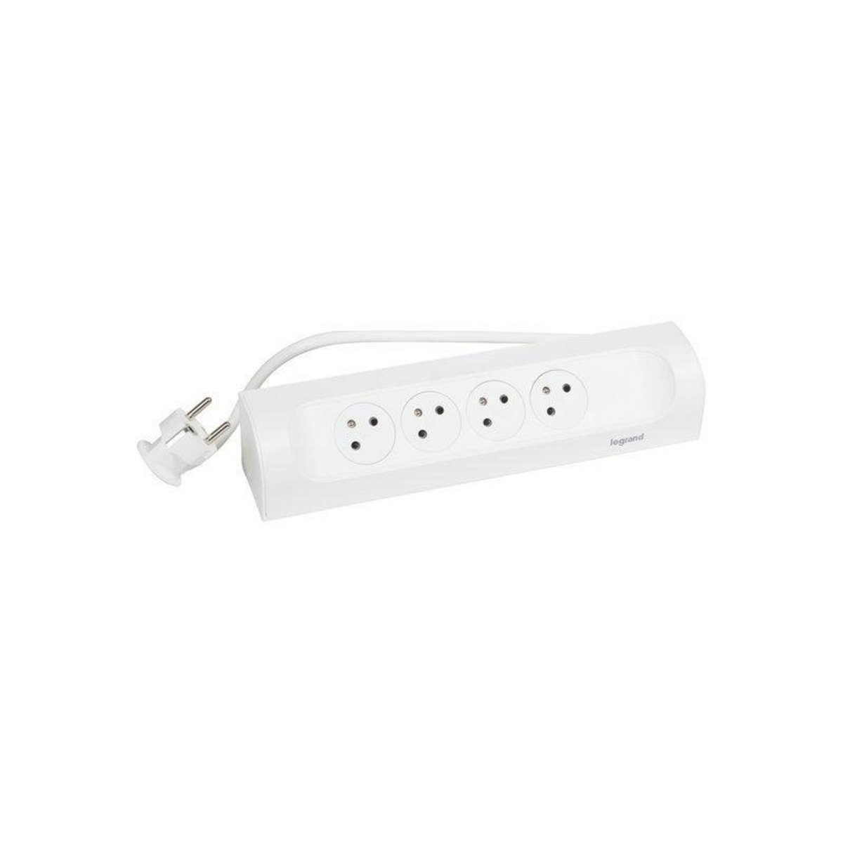 Legrand Multiprise Filaire Compact, 4 Prises Blanc