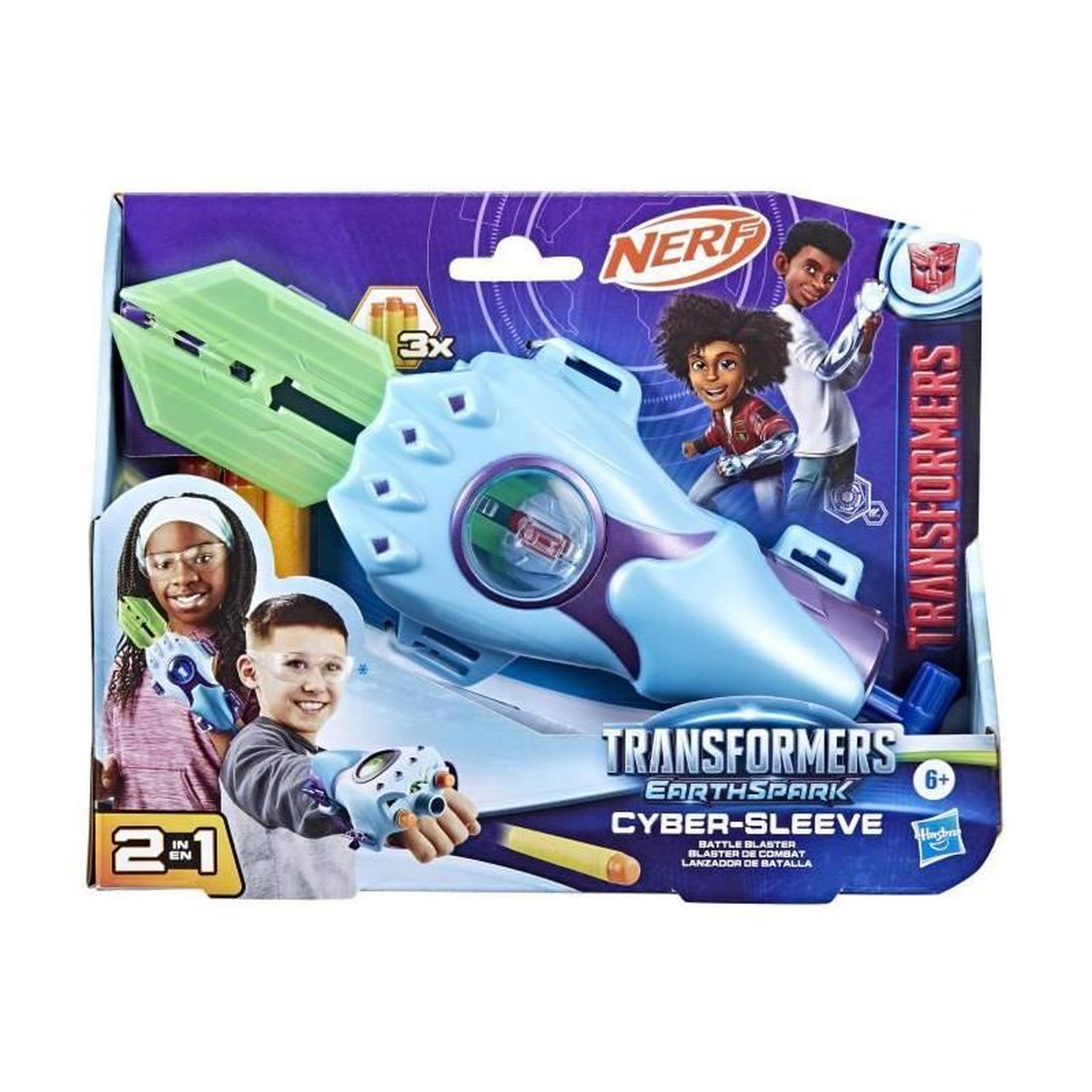 Voir la diapositive 3 : HASBRO Transformers EarthSpark, jouet blaster de combat Cyber-Sleeve
