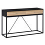 Voir la diapositive 1 : HOMCOM Table console moderne 2 tiroirs métal et panneau de particules dim. 120 x 35 x 75 cm
