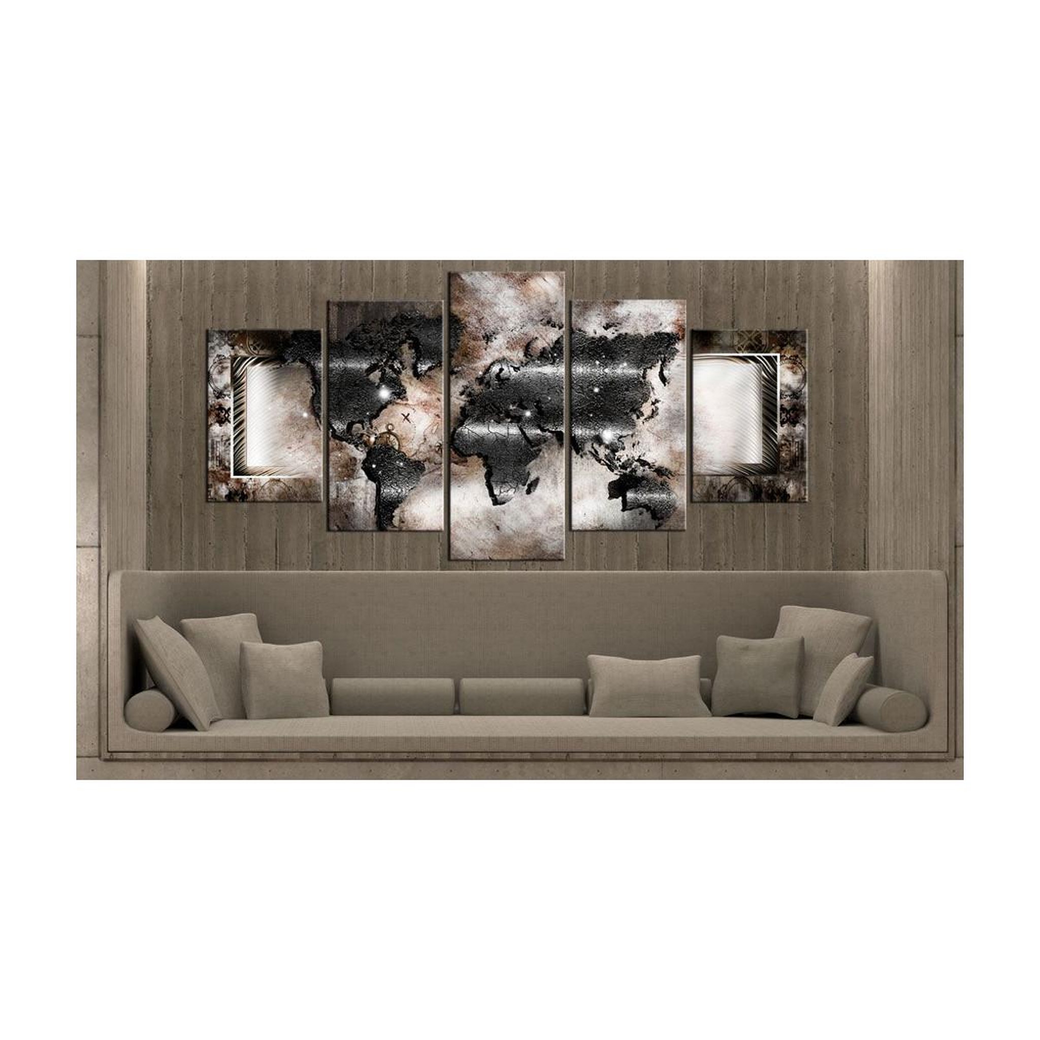 Voir la diapositive 2 : Paris Prix Tableau imprimé  graphite map