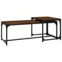 Voir la diapositive 2 : VIDAXL Tables basses 2 pcs Chene marron Bois d'ingenierie