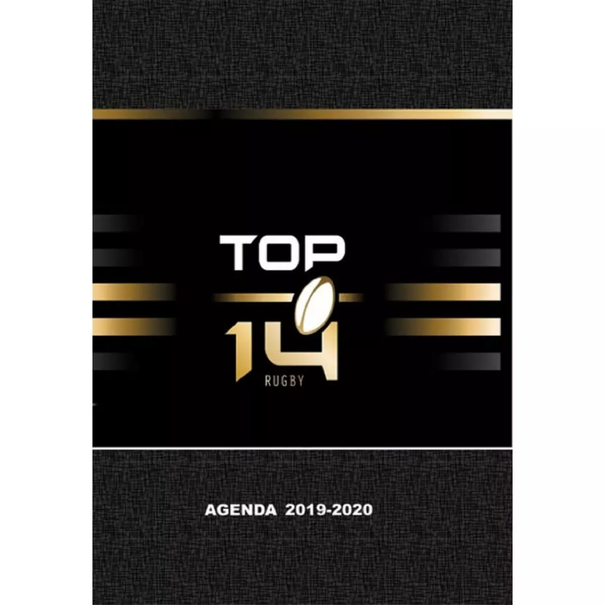  Agenda scolaire journalier garçon 352 pages 12x17cm - couverture carton pelliculé - noir Top 14 Rugby 2019-2020
