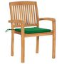 Voir la diapositive 3 : VIDAXL Chaises de jardin empilables avec coussins lot de 8 Teck solide