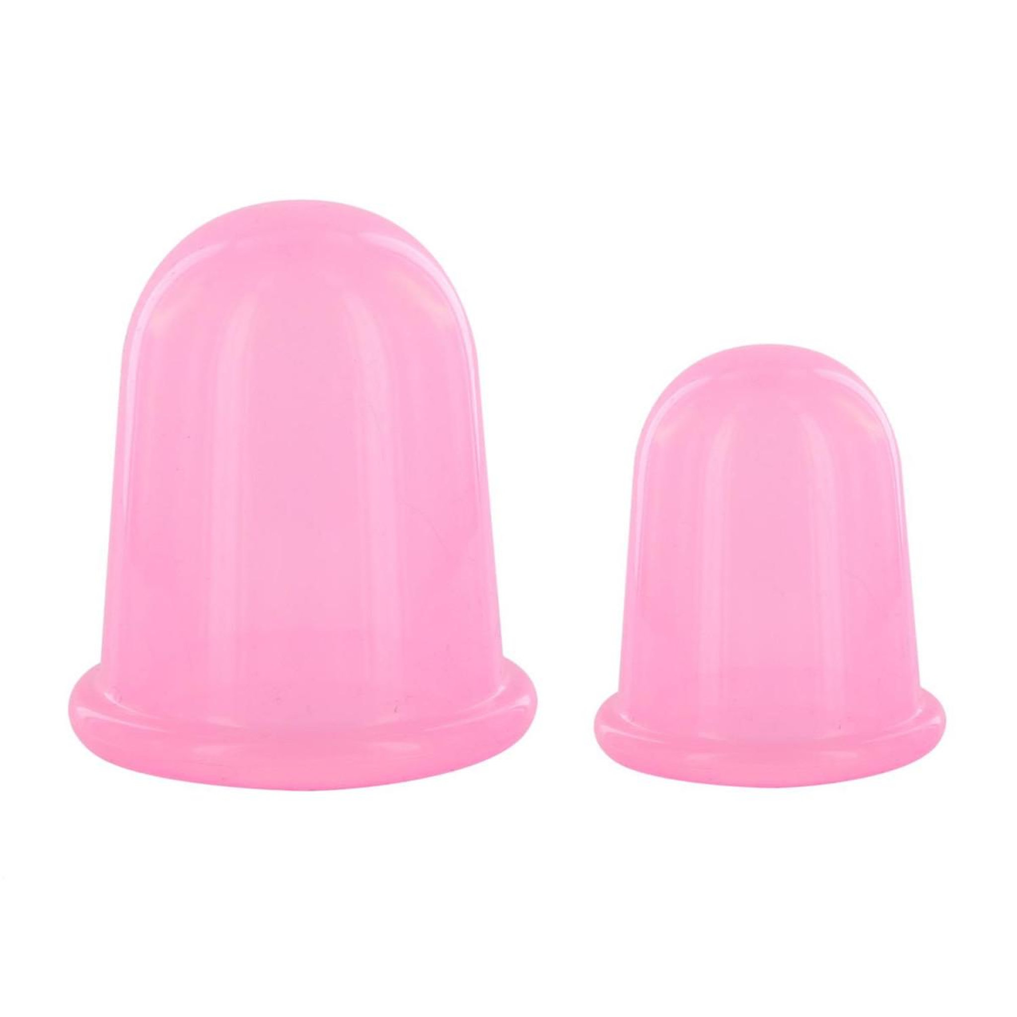 Cosmetic Club Lot de 2 ventouses silicone  cellulite  8cm rose