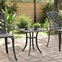 Voir la diapositive 3 : VIDAXL Table de jardin noir 53x53x53 cm aluminium coule
