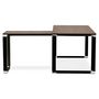 Voir la diapositive 2 : Paris Prix Bureau d'Angle Design  Hovik  160cm Noyer & Noir