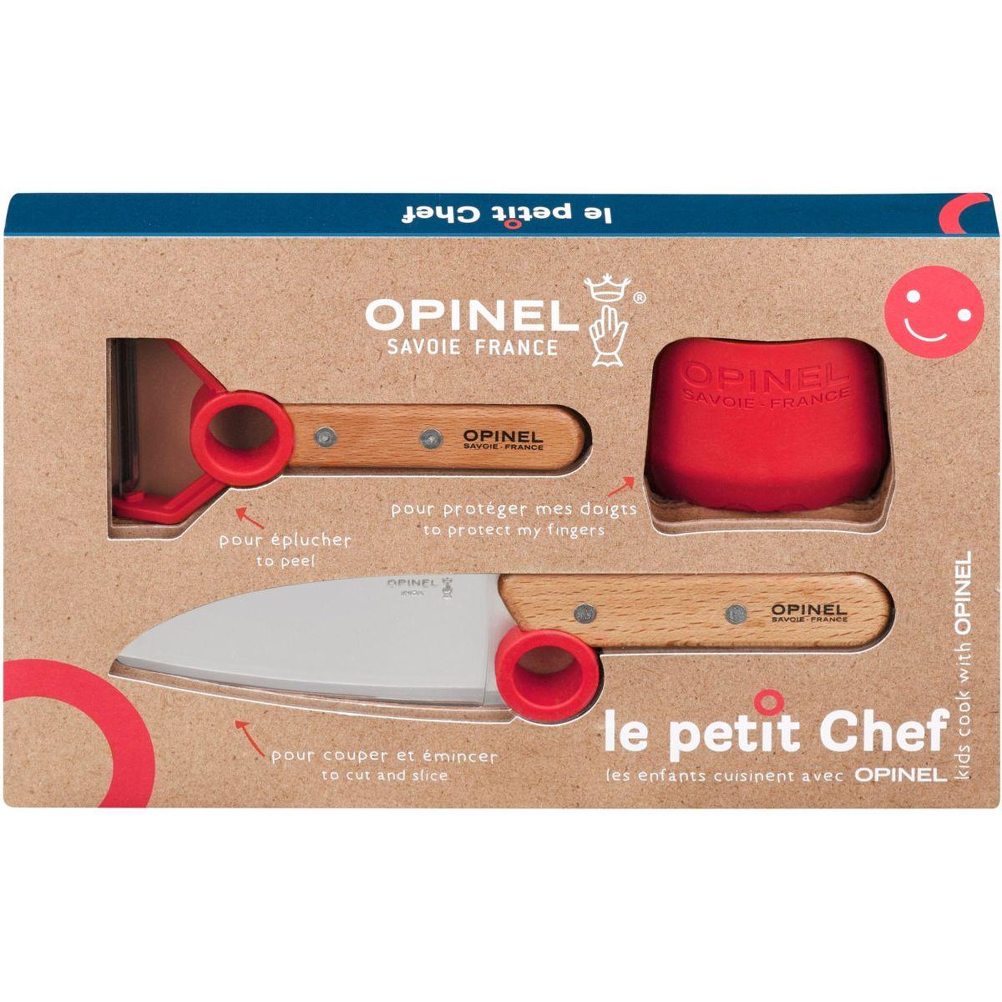 Voir la diapositive 1 : Opinel Couteau Coffret Le Petit Chef et eplucheur