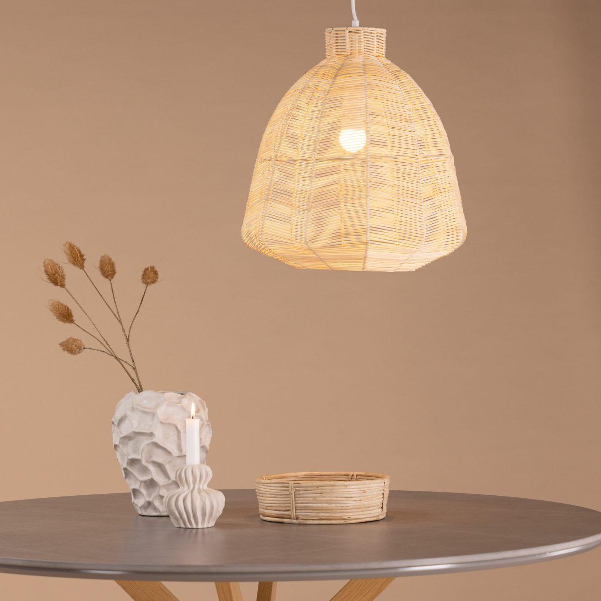 Voir la diapositive 5 : Paris Prix Lampe Suspension en Rotin  Tours  40cm Naturel
