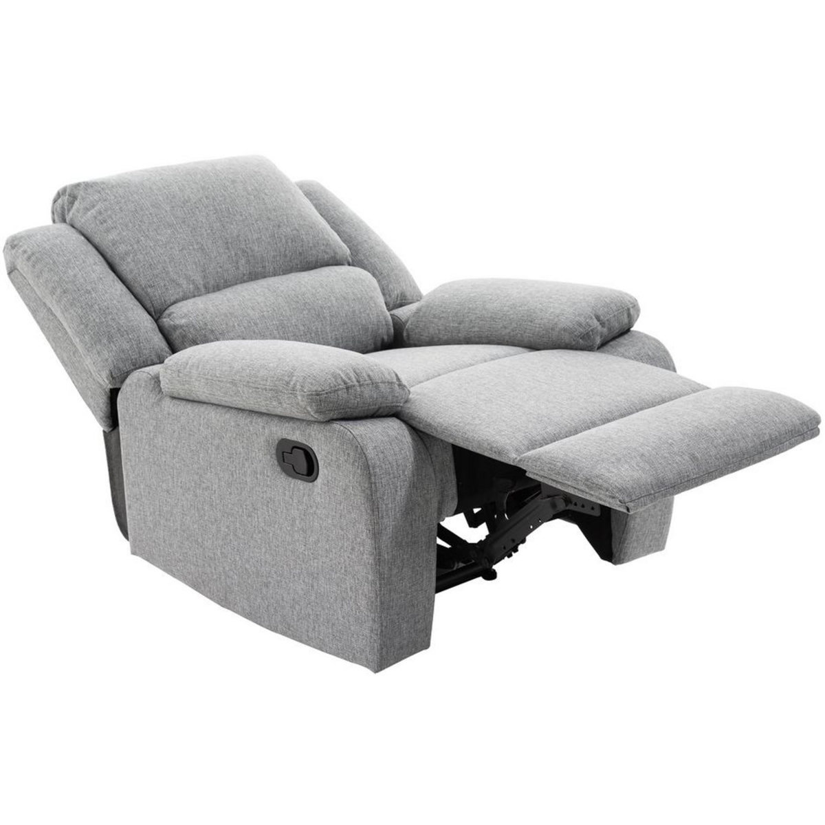 Fauteuil relax manuel HELENE 1 place tissu gris clair