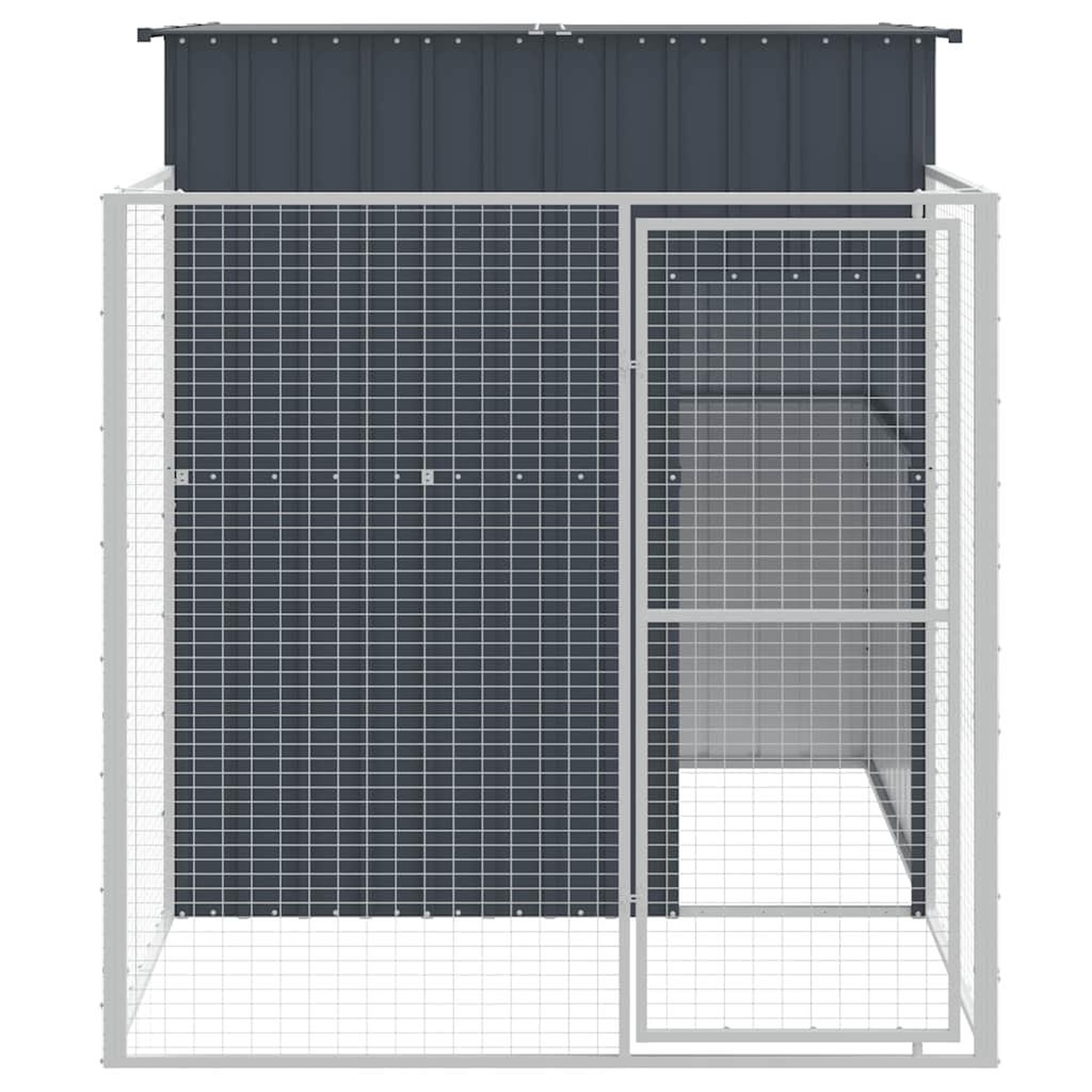 Voir la diapositive 3 : VIDAXL Niche pour chien avec cour anthracite 165x251x181 cm