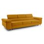 Voir la diapositive 3 : BEST MOBILIER Pablo - canapé 3 places - convertible avec têtières réglables - en velours
