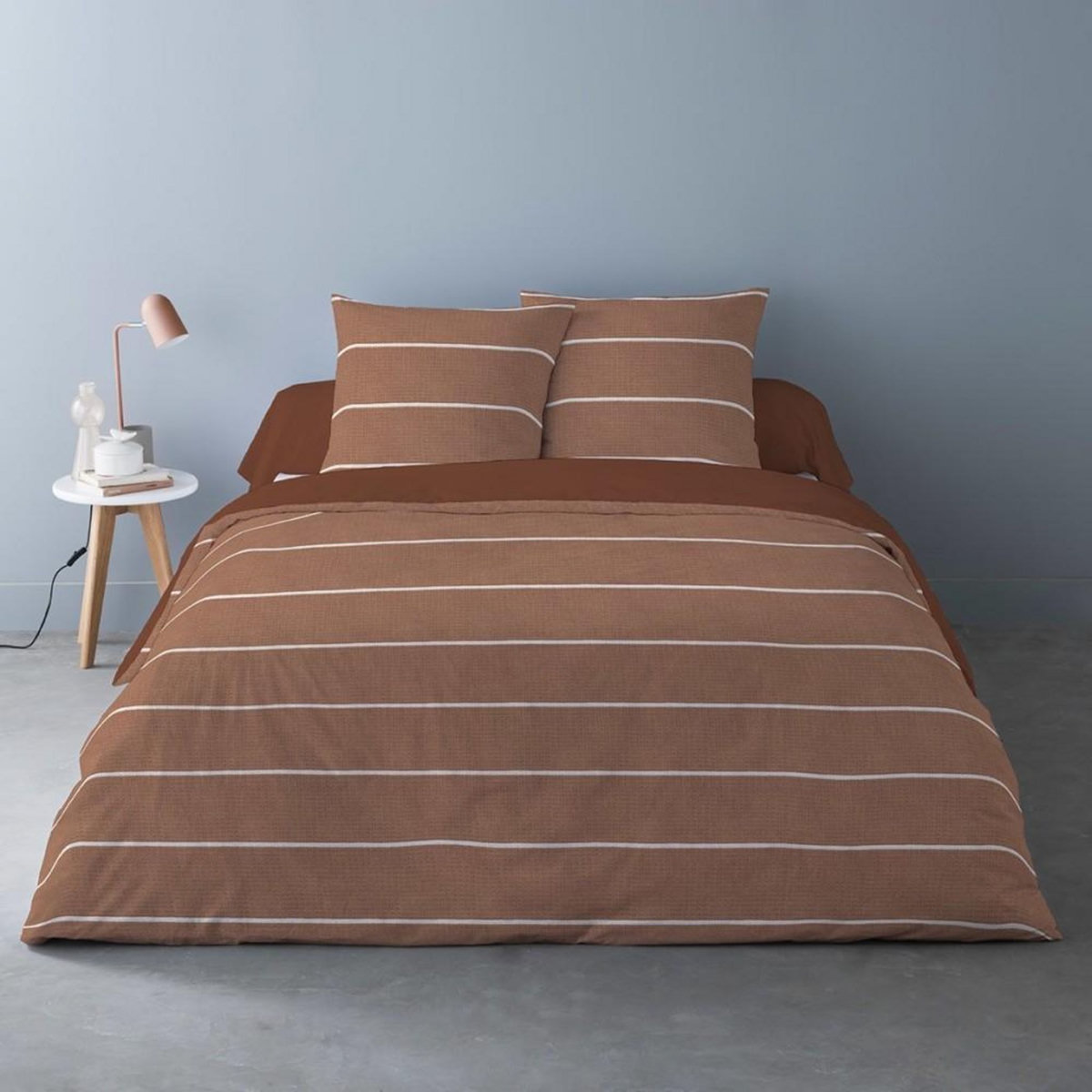 Dourev Housse de couette 240x220 + 2 taies flanelle 100% coton