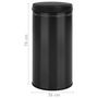 Voir la diapositive 6 : VIDAXL Poubelle a capteur automatique 70 L Acier au carbone Noir