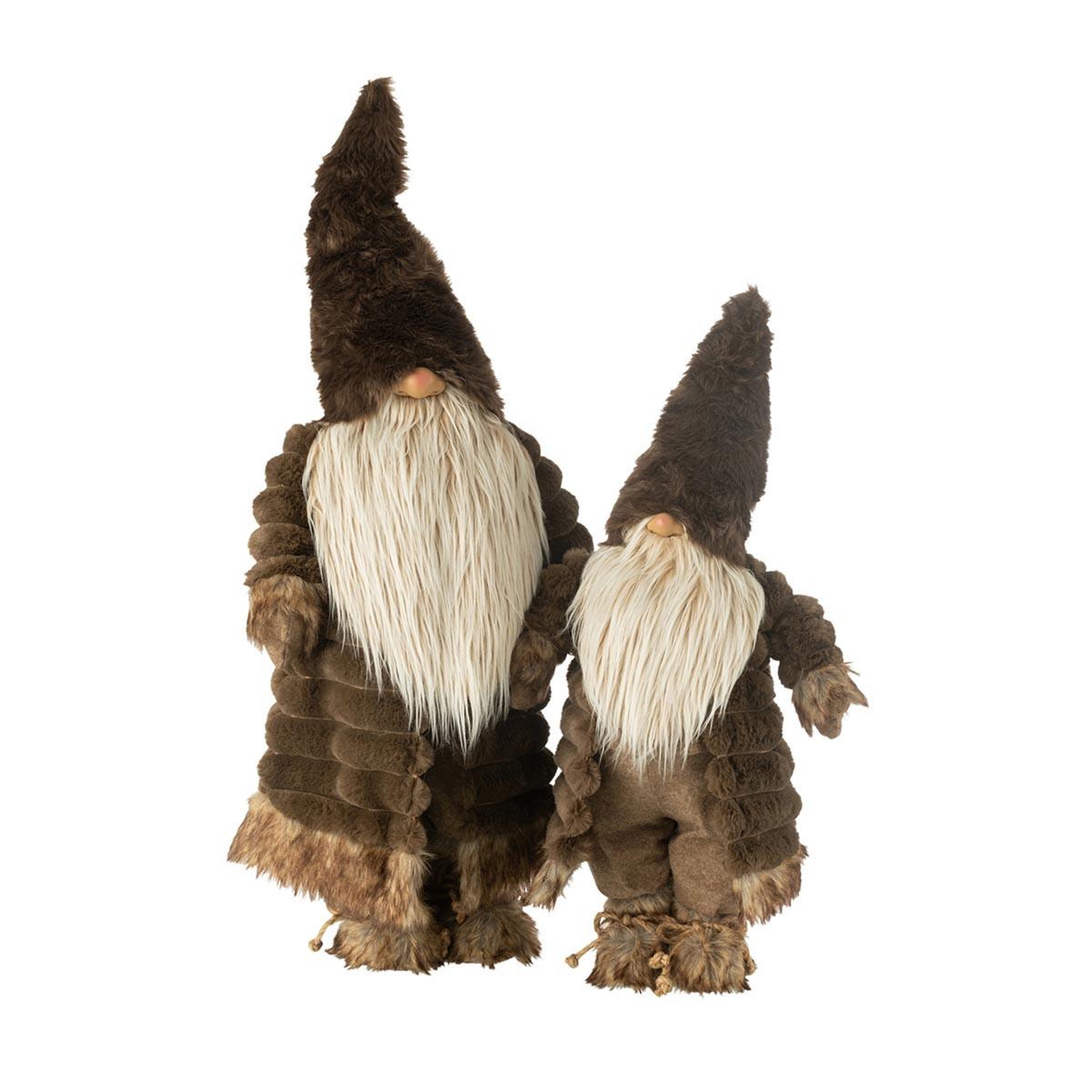 Voir la diapositive 2 : J-LINE Statue déco lutin  forêt  64cm marron