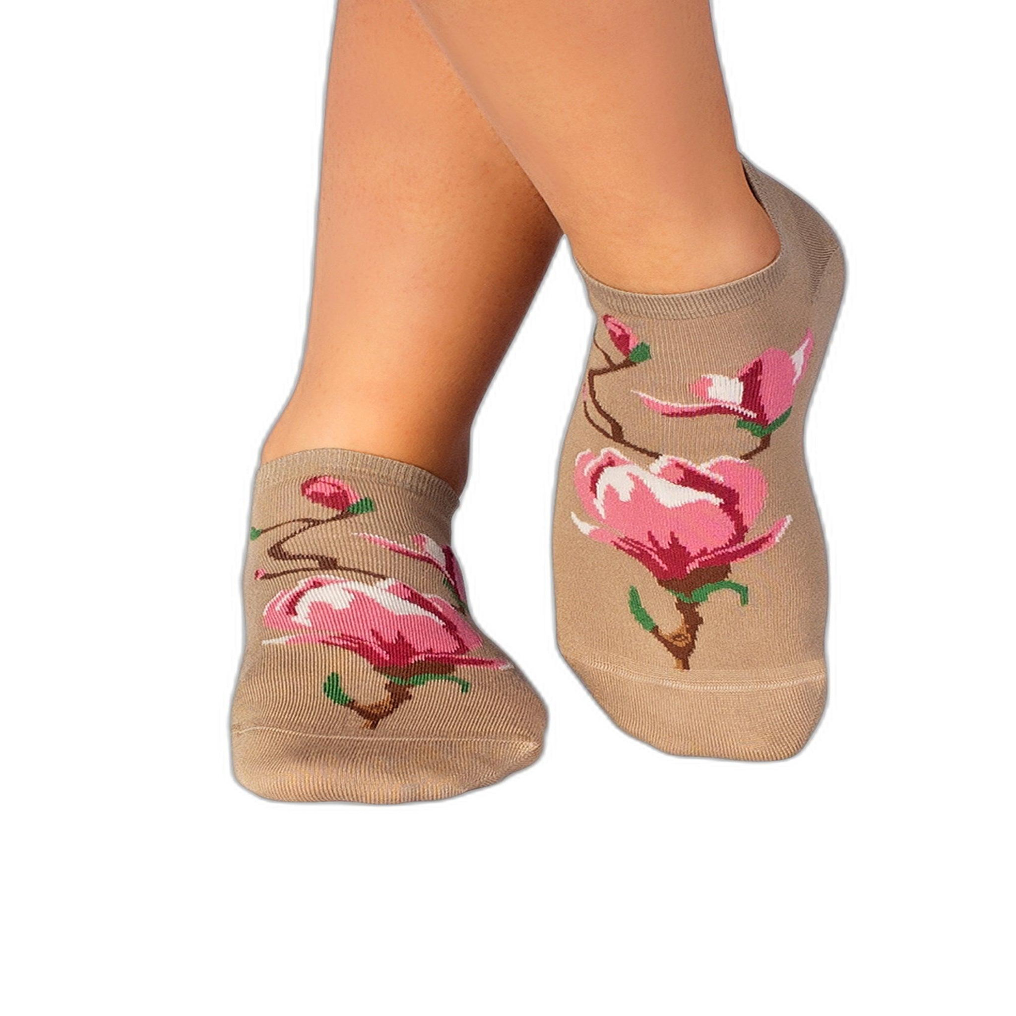 PIRIN HILL Socquettes en bambou magnolia. Coloris disponibles : Rose