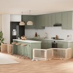 VIDAXL Barriere pour chien porte pliable 10 panneaux bois de peuplier