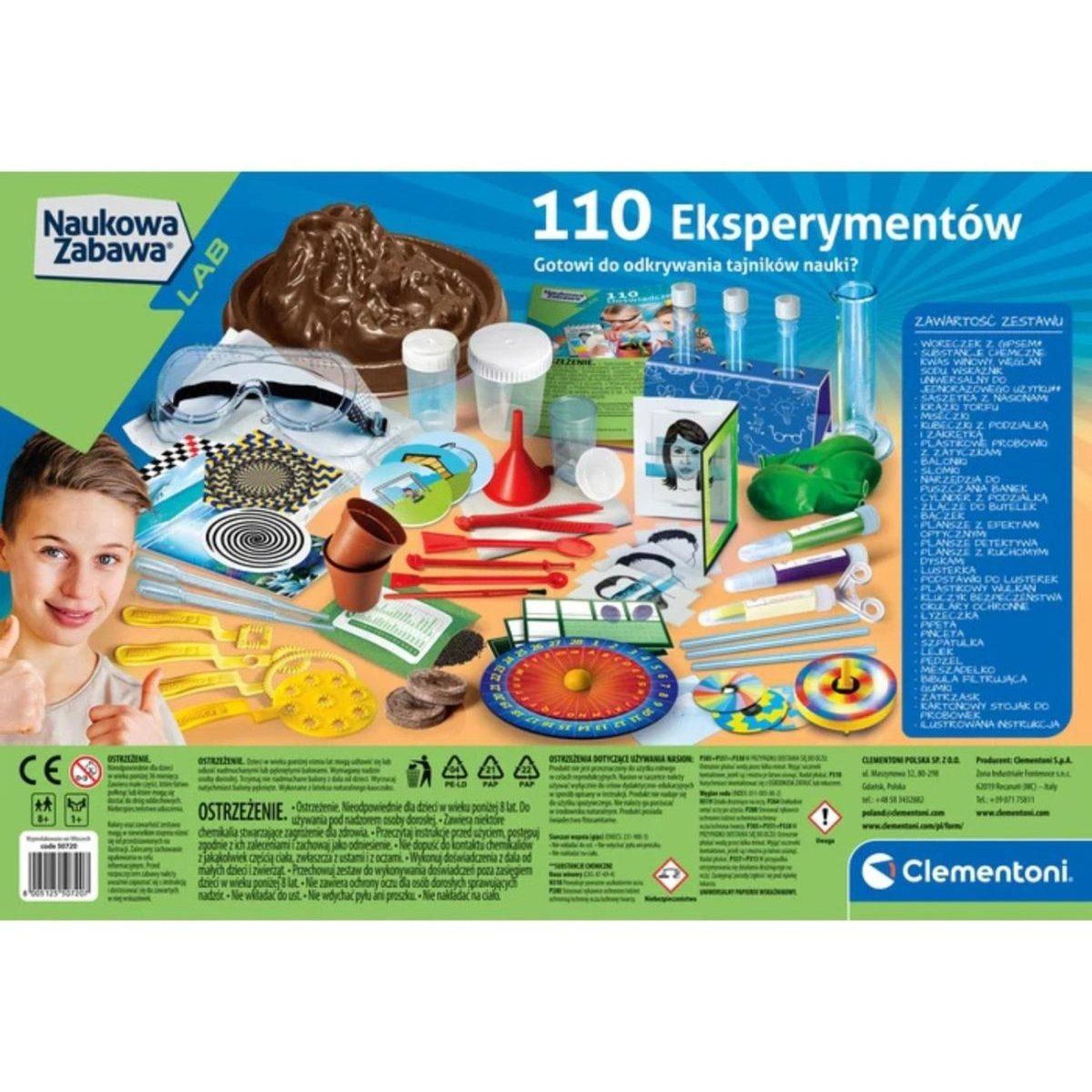 Voir la diapositive 2 : CLEMENTONI Coffret scientifique  50720 science  and  jeu - 110 expériences