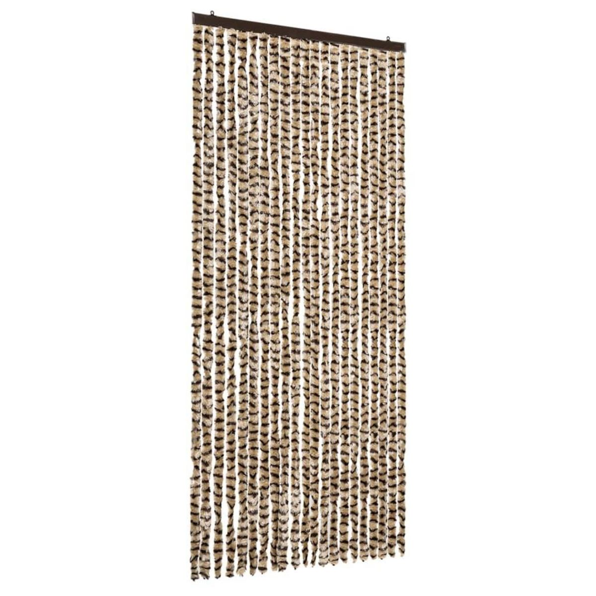 VIDAXL Moustiquaire Beige et marron 90x220 cm Chenille