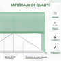 Voir la diapositive 4 : OUTSUNNY Serre de jardin serre à tomates dim. 3L x 1l x 2H m porte zippée déroulante 2 fenêtres latérales enroulables acier PE haute densité vert
