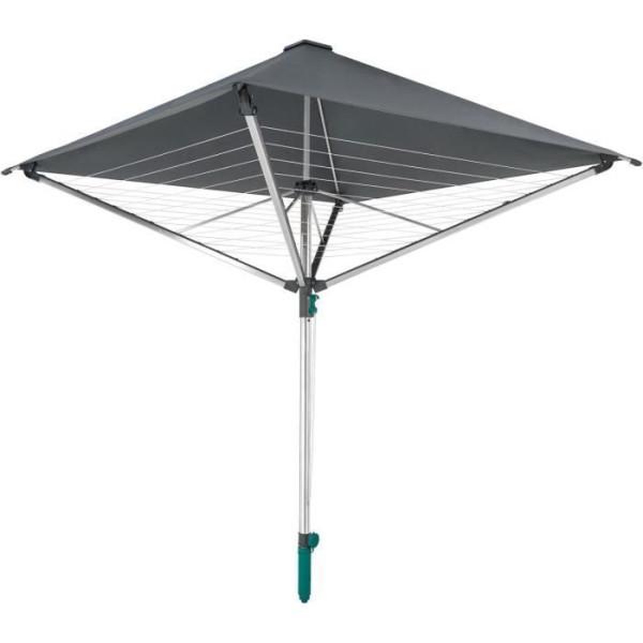 Leifheit Sèche-linge - Séchoir parapluie Leifheit LinoProtect 400 82100, étendoir a linge parapluie avec toit étanche et douille, 40m d'étendage, g