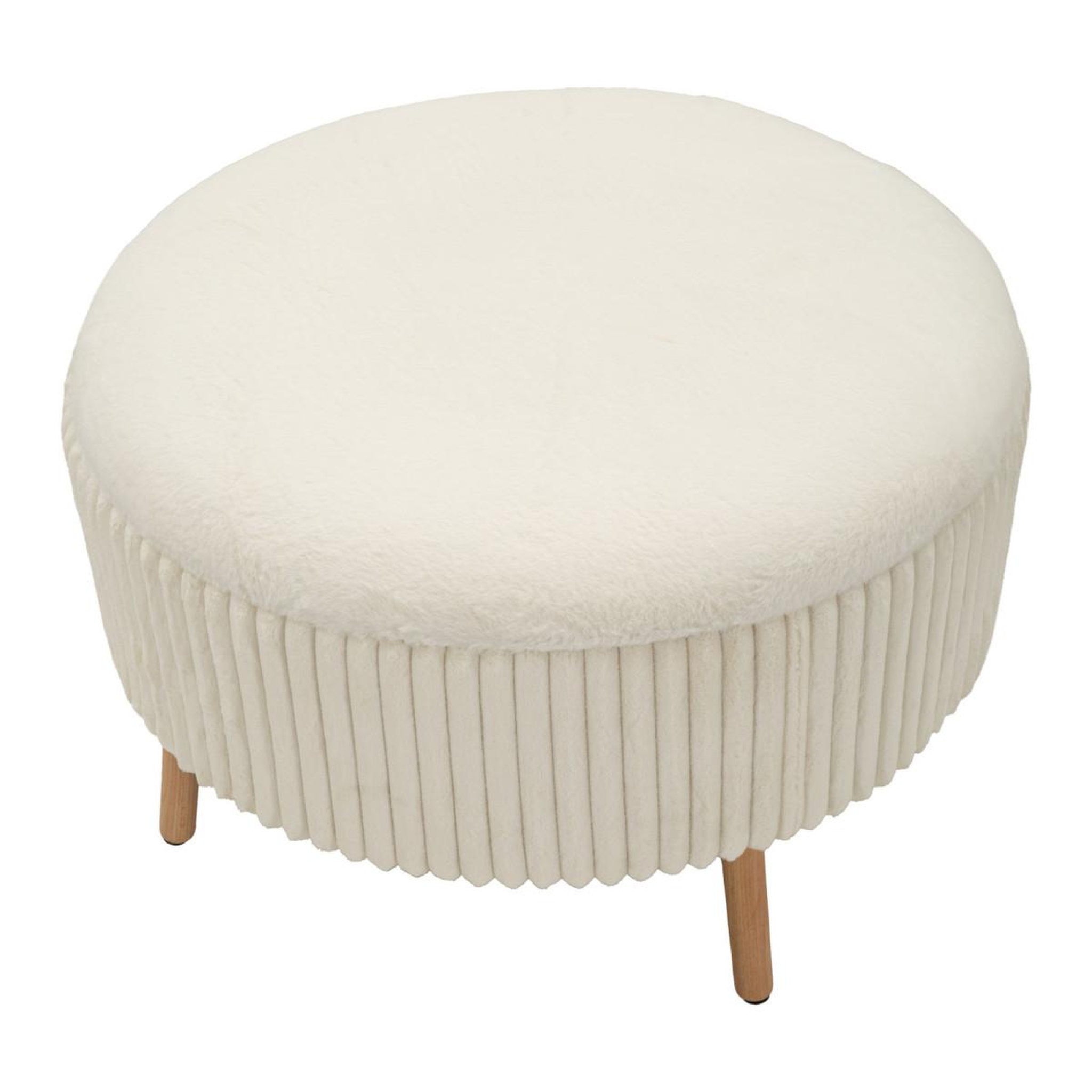 Voir la diapositive 3 : Paris Prix Pouf coffre xl  goteborg big  83cm blanc